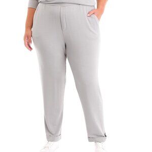 NWT Spense Plus Size Terry Roll Cuff Trouser Pants Size 2X Casual Loungewear New